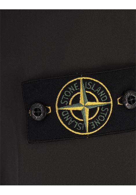 Giacca Con Cappuccio Antracite In LIGHT SOFT SHELL-R_e.dye® TECHNOLOGY, RECYCLED POLYESTER STONE ISLAND | K1S154100090-S0A22V0065